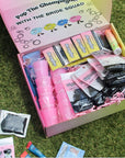 NightCap Bachelorette Box featuring drink spiking prevention scrunchies, cup covers, safety accessories, and party favors for bridal celebrations and bachelorette parties.