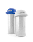 NightCap CanCap reusable drink cover for soda, seltzers, and beer cans in blue and white, helping protect beverages from drink spiking and contamination.
