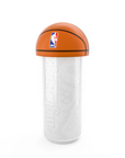 NightCap NBA Edition drink cover and can cooler with basketball-inspired lid design for drink protection and beverage insulation.