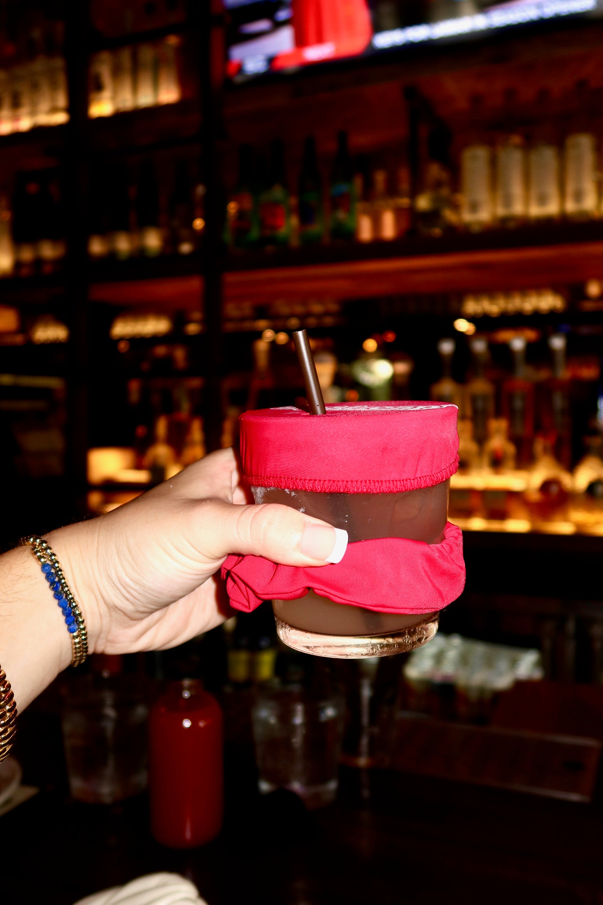 NightCap Scrunchie Drink Cover