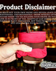 NightCap reusable drink cover shown on a cocktail glass with product safety disclaimer about drink tampering prevention and nightlife safety