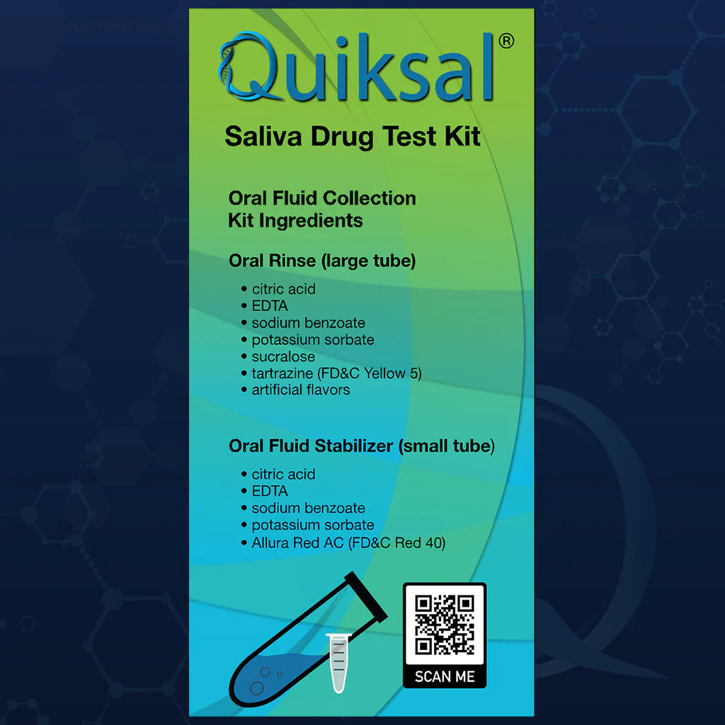 Quiksal® Single Use Saliva Drug Test Kit - 110 Panel Test