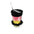 Black NightCap reusable drink cover secured over a cocktail with a reusable straw for drink spiking prevention and beverage protection.
